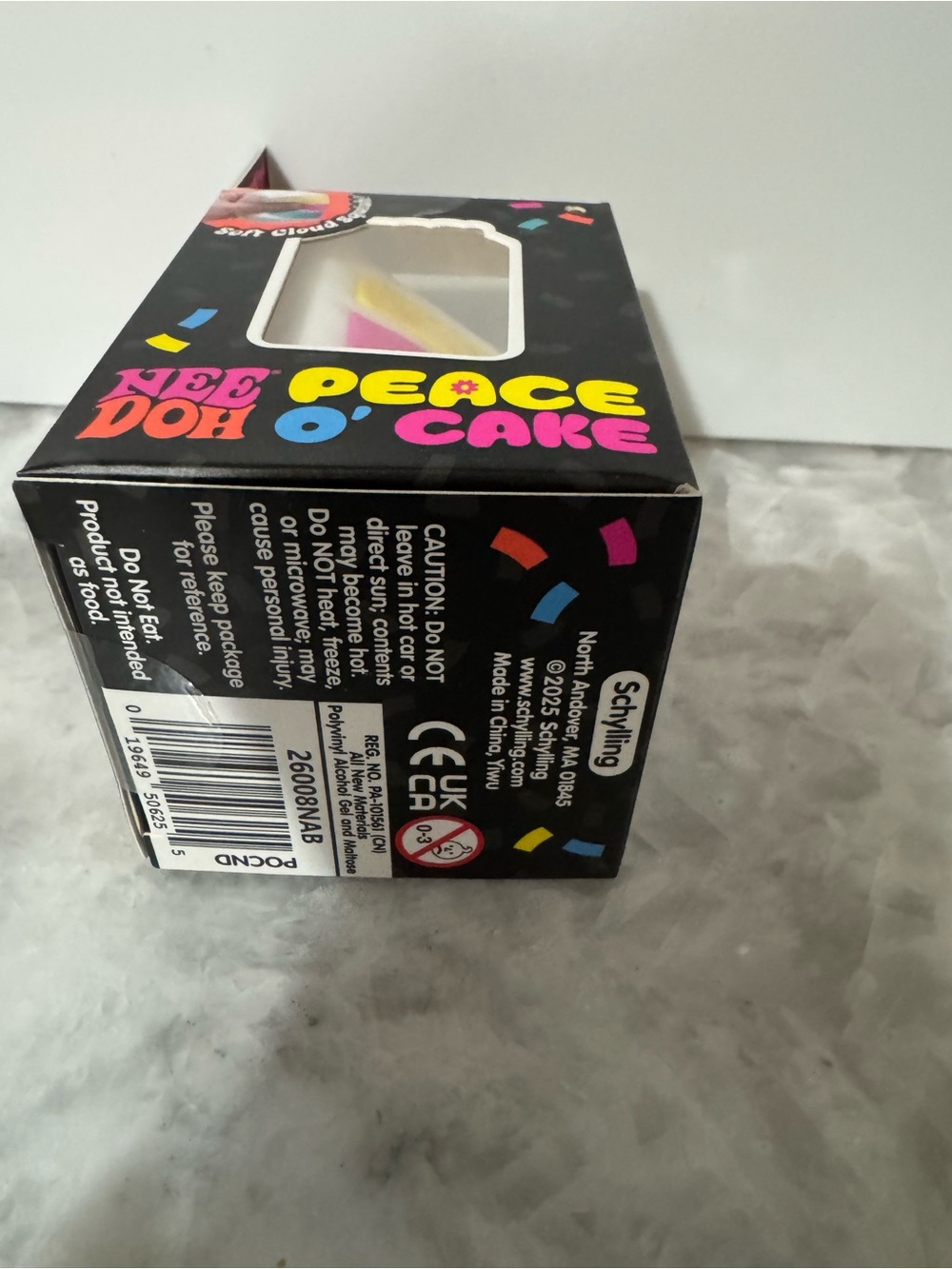Nee Doh Peace O' Cake Squeeze Toy - White, Yellow, Pink, Blue - Picture 5 of 6